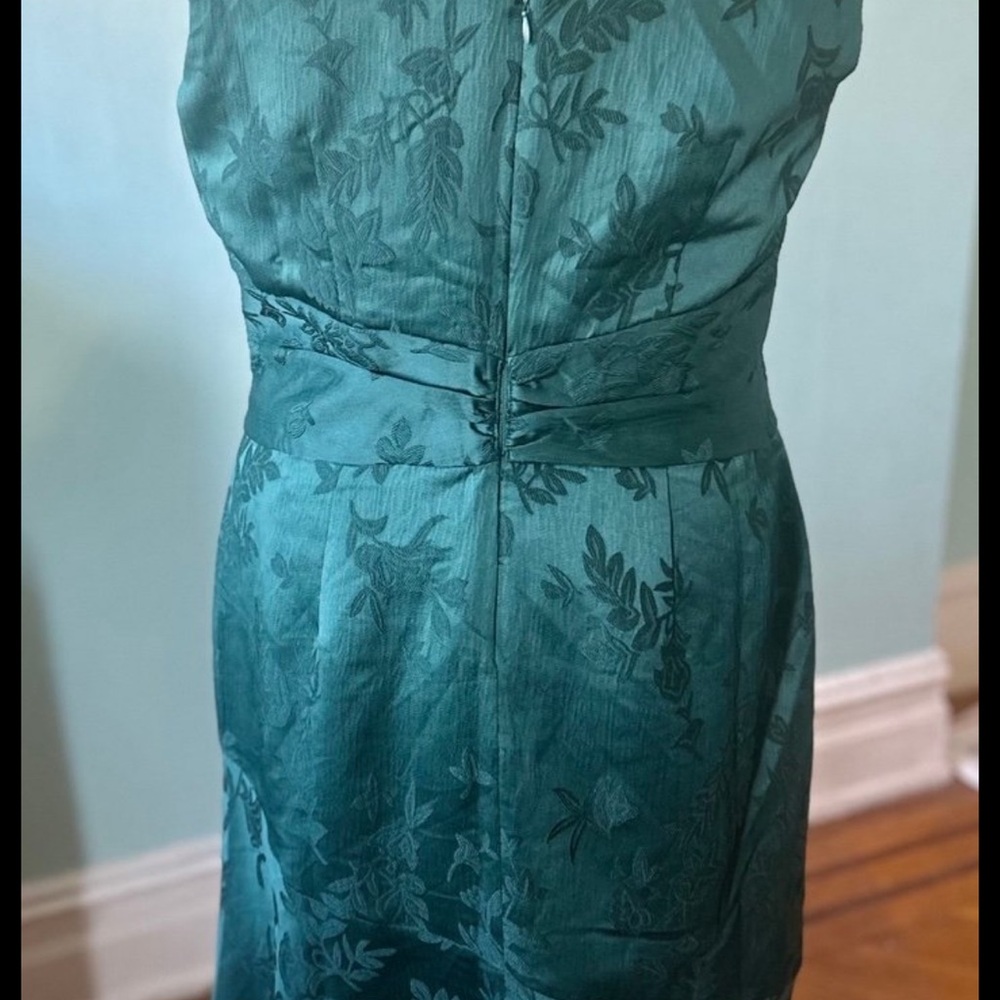 Maggy London Teal Floral Midi Dress